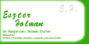 eszter holman business card